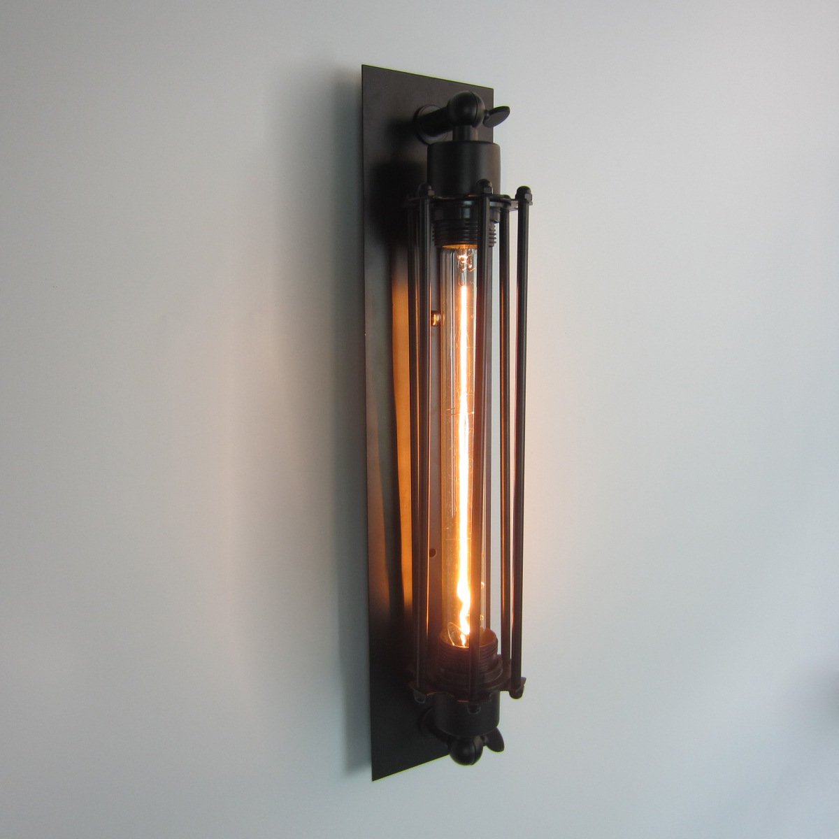FRIDEKO HOME 3x Modern Industrial Metall Rohr Wandlampe Vintage,45CM Höhe Wandleuchte Retro Steampunk Design Querflöte Stil Lampe Deko für Bar Esszimmer Schlafzimmer Wohnzimmer Flur