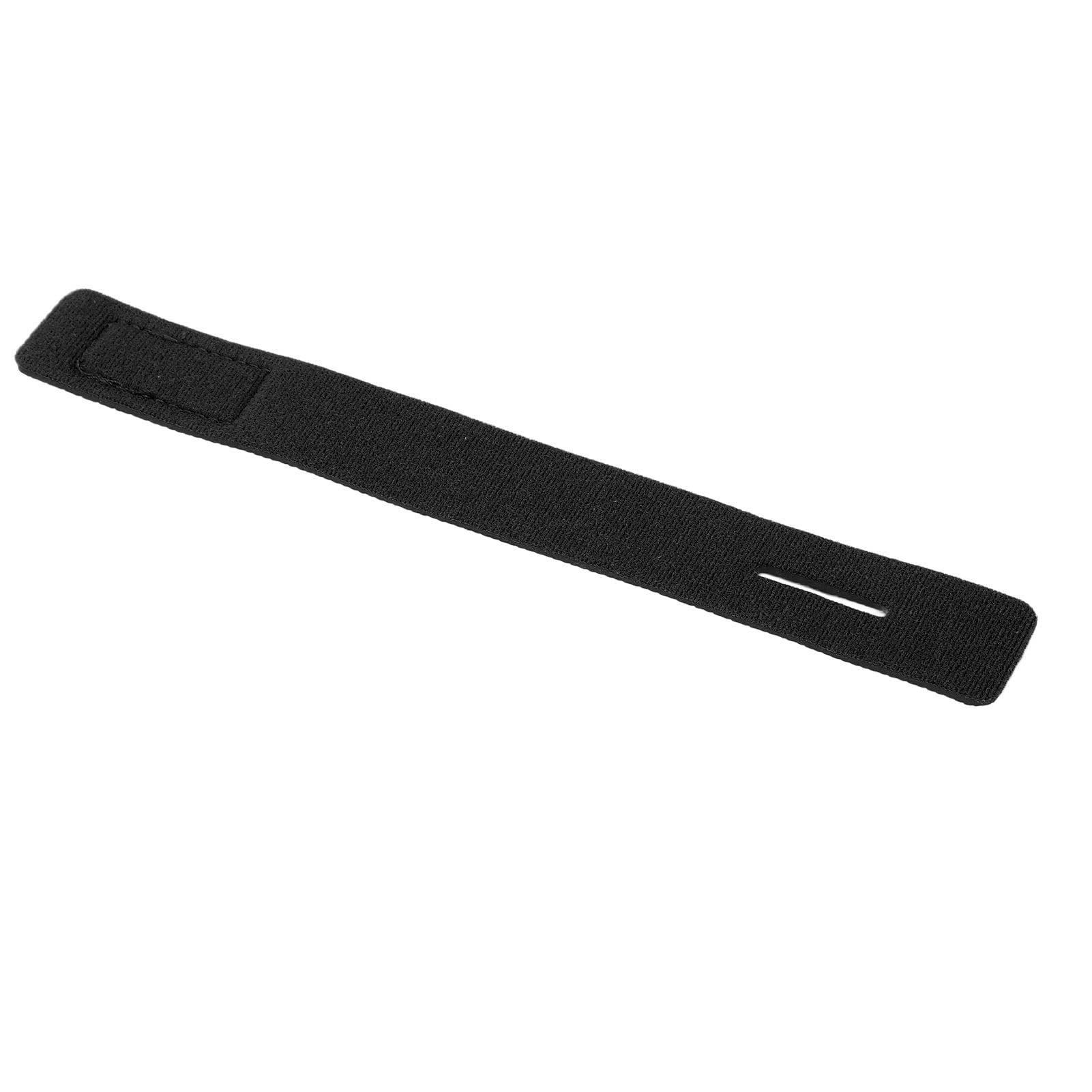 Cinghia per canna da pesca, per una presa sicura e antiscivolo, con anello di guida, materiale in nylon resistente, cinturino elastico facile da usare per riporre e trasportare (nero)