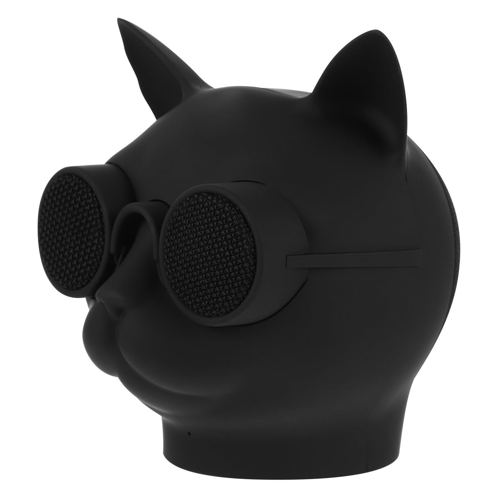 Altavoz Portátil con Conexión Inalámbrica Diseño de Cabeza de Gato, Mini Altavoz Negro, Vocero Multiusos para Hogar y Exteriores, Compatible con Móviles y Tabletas