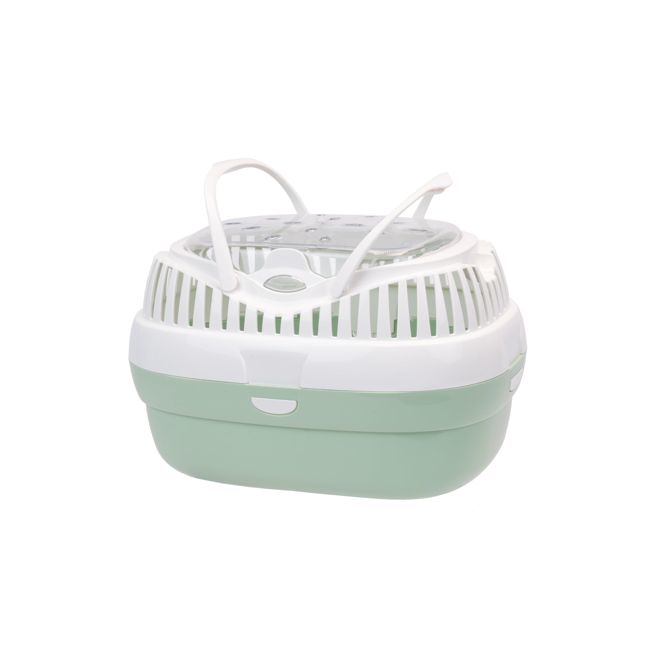 Ferplast Trasportín para Conejos, Conejillos de Indias y Ratones ALADINO Large Jaula de Viaje para roedores y Conejos, Plástico, Rejillas de ventilación, Cómoda asa, 36 x 26 x h 23 cm Verde