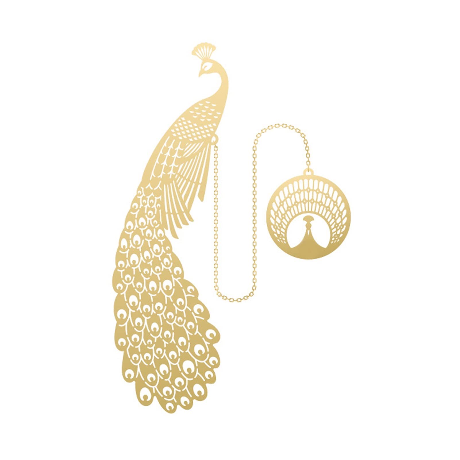 Lesezeichen Metall Peacock Anhänger Lesezeichen Geschenk Kreative chinesische Stil Graduation Geschenk for Jungen und Mädchen Buch Markierungen (Color : A)