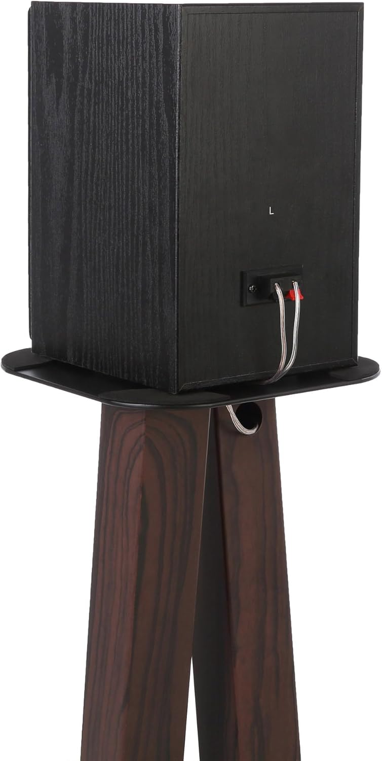 EXIMUS One Pair Fixed Height Universal Speaker Floor Stands - Espresso - 600 Series - Image 9