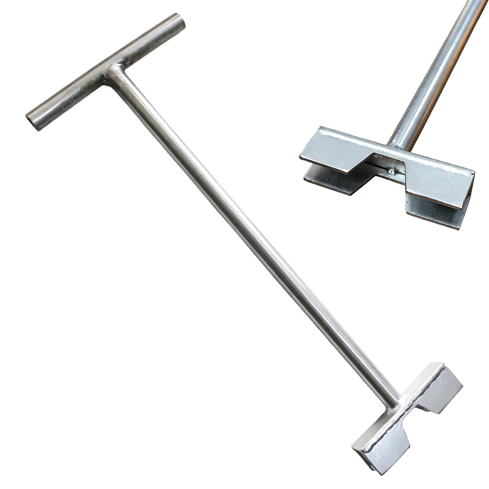 Llave de válvula de bola, mango largo, acero, 51 cm, agua, gas, resistente