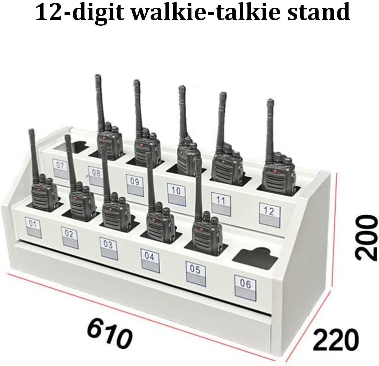 Wall Mounted Walkie Talkie Holder Universal Radio Case, Firefighter Two Way Radio Holder Walkie-talkie Storage Box,desktop Walkie Talkies Organizer, Radio Microphone Hanger,for Police Firefighter