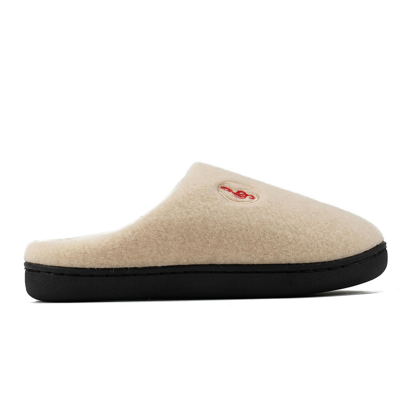 Pantofole Pantofole Calde, Velluto E Pannelli di Cotone Non Slip per Uso Domestico-nero-38-39