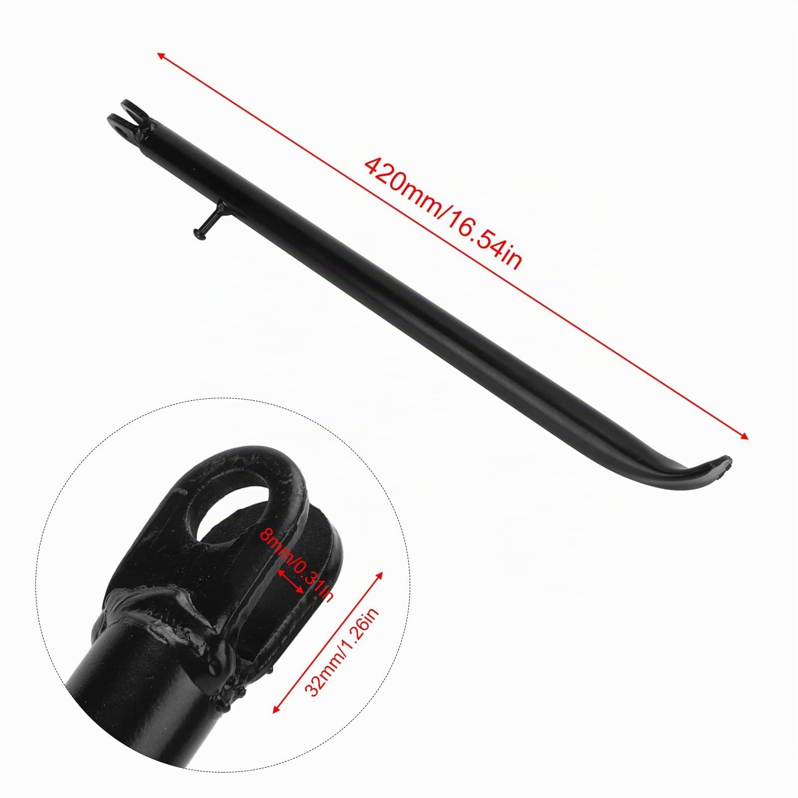 EBTOOLS Béquille Latérale en Métal 420mm/16.54in Support pour Moto Apollo 125cc 110cc 140cc Dirt Pit Bike