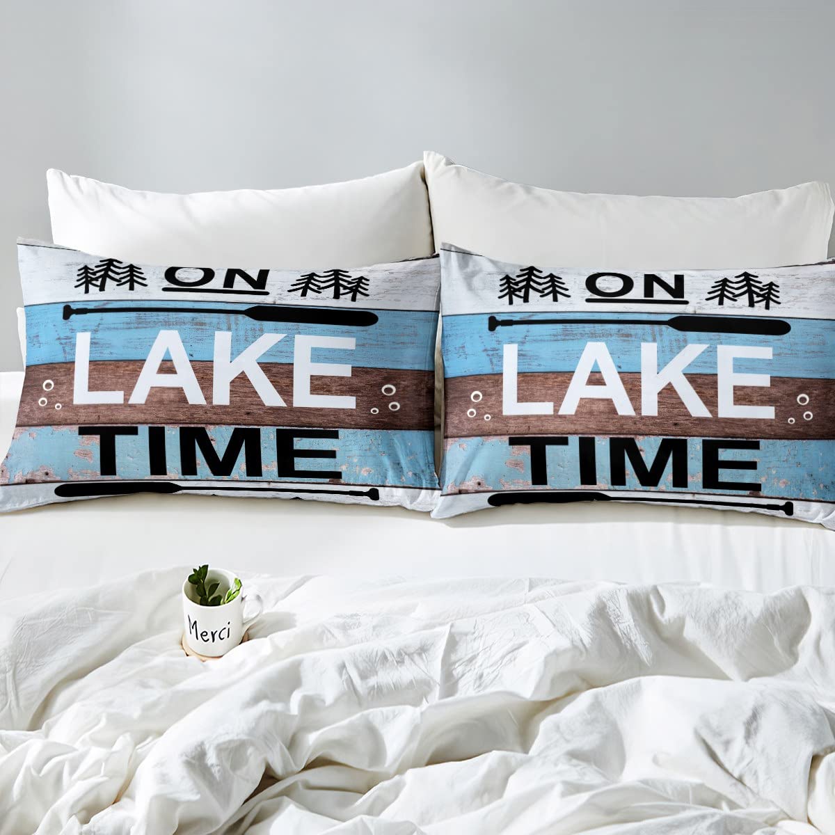 Lake Rules - Set di biancheria da letto con copripiumino