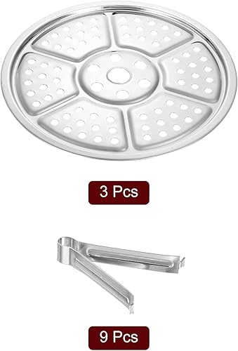 Vista 20 de uxcell Estante de vapor de acero inoxidable con soporte, bandeja de vapor de olla de 10.2 pulgadas para utensilios de cocina a vapor olla a presión