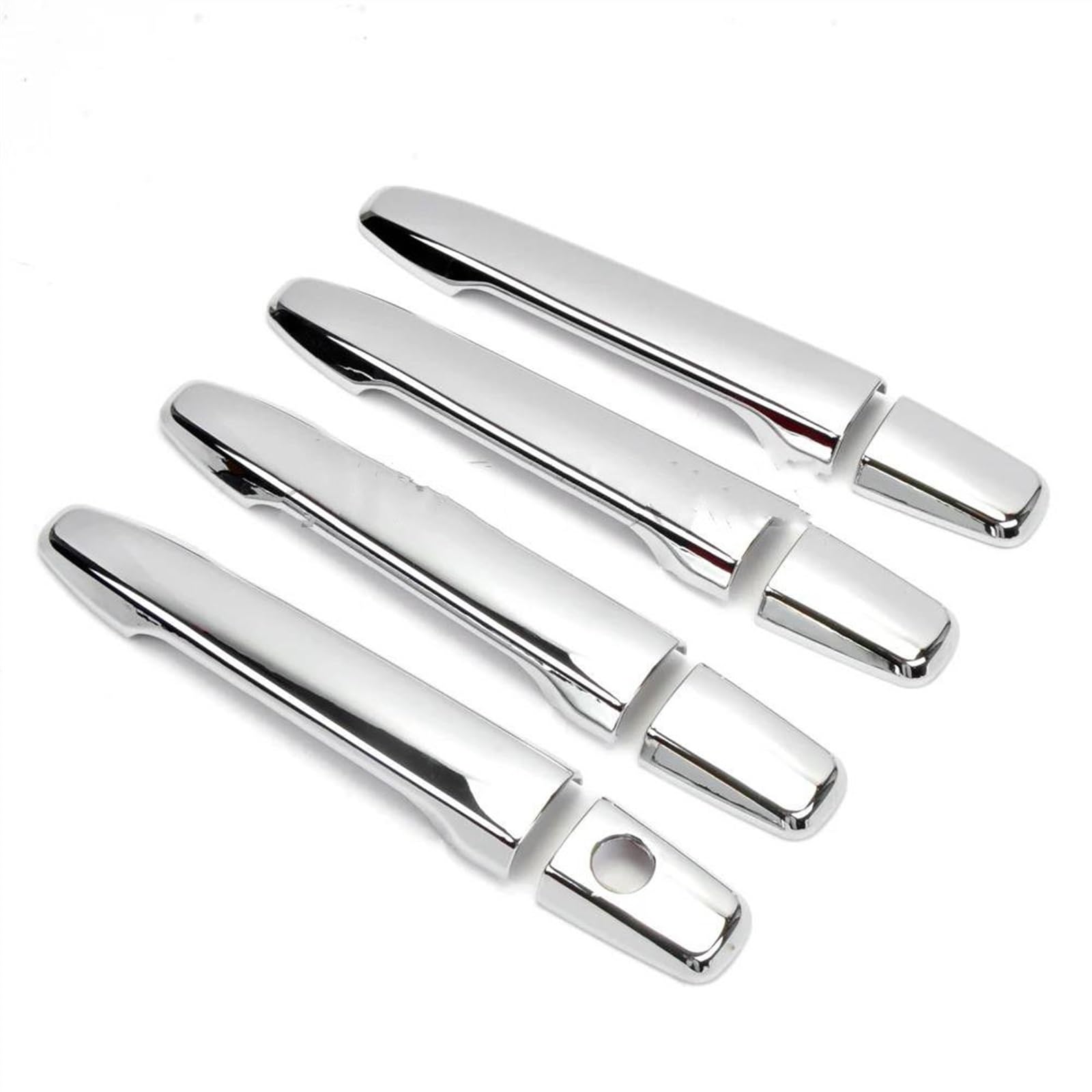KJHOPY Car Door Handle Cover Chrome Trim with/Without Smart Keyhole for Mitsubishi for Outlander for Lancer 2008-2020 Exterior Door Handle(A)