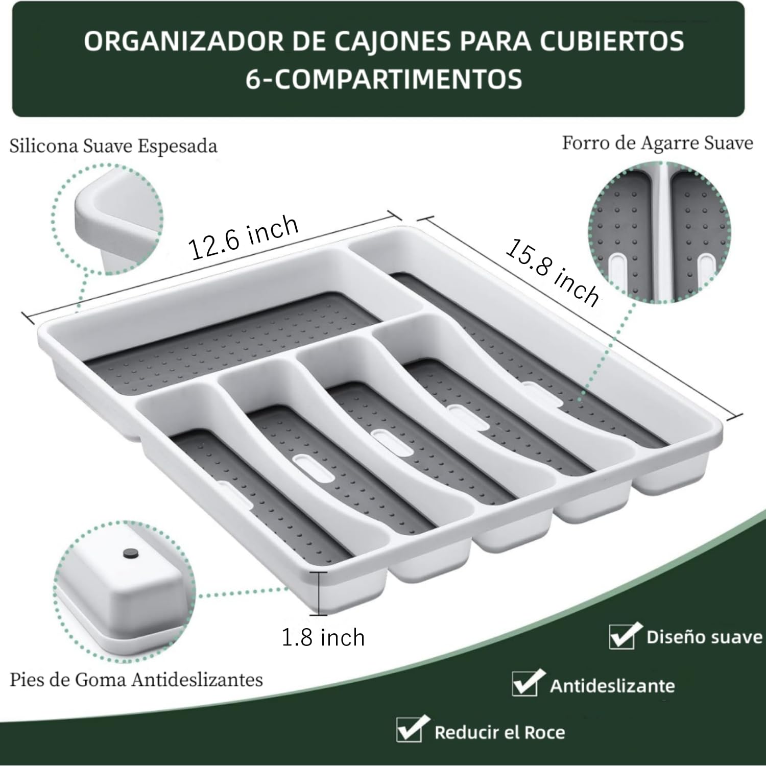 Medidas Cubertero Cocina Porta Cubiertos Utensillos Cubertero