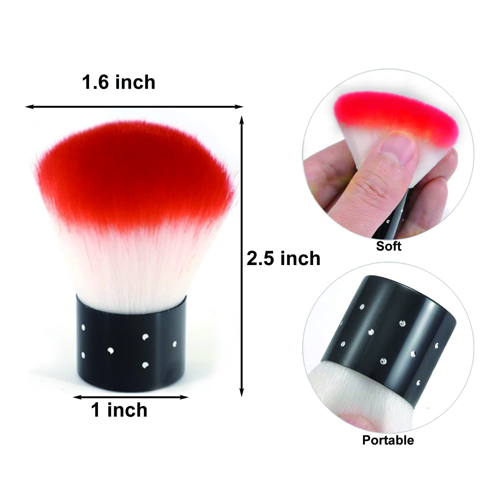 Soft Nail Dust Brush Gel Nails,Dust Remover Brush,AEXIRI Powder Cleaner Brush,Makeup Brush, Acrylic Nail Cleaning Brush Powder Brush for Nail Arts or Make Up - Image 4