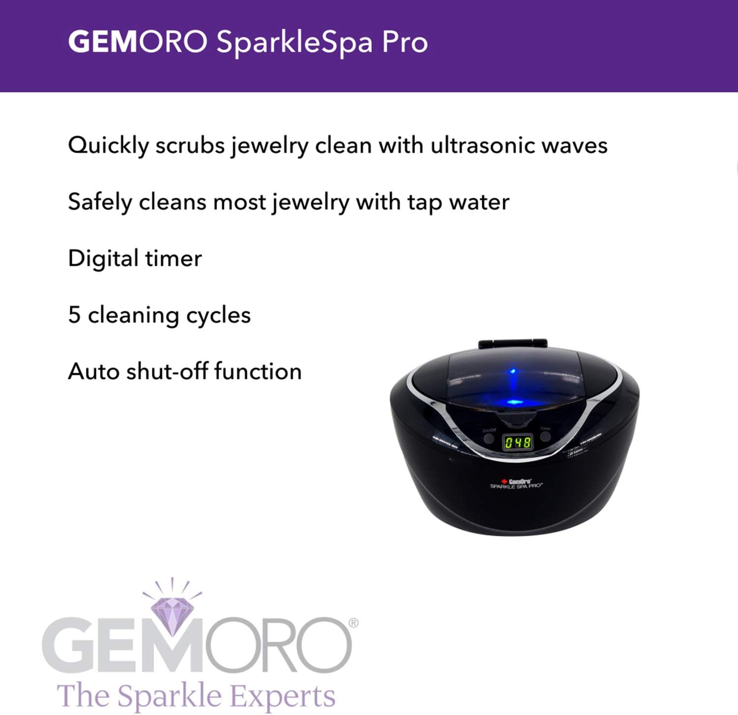 超音波と蒸気 ジュエリークリーナー スチーマー Dual 50 UltraSpa Capacity 1Pint 0377 Gemoro