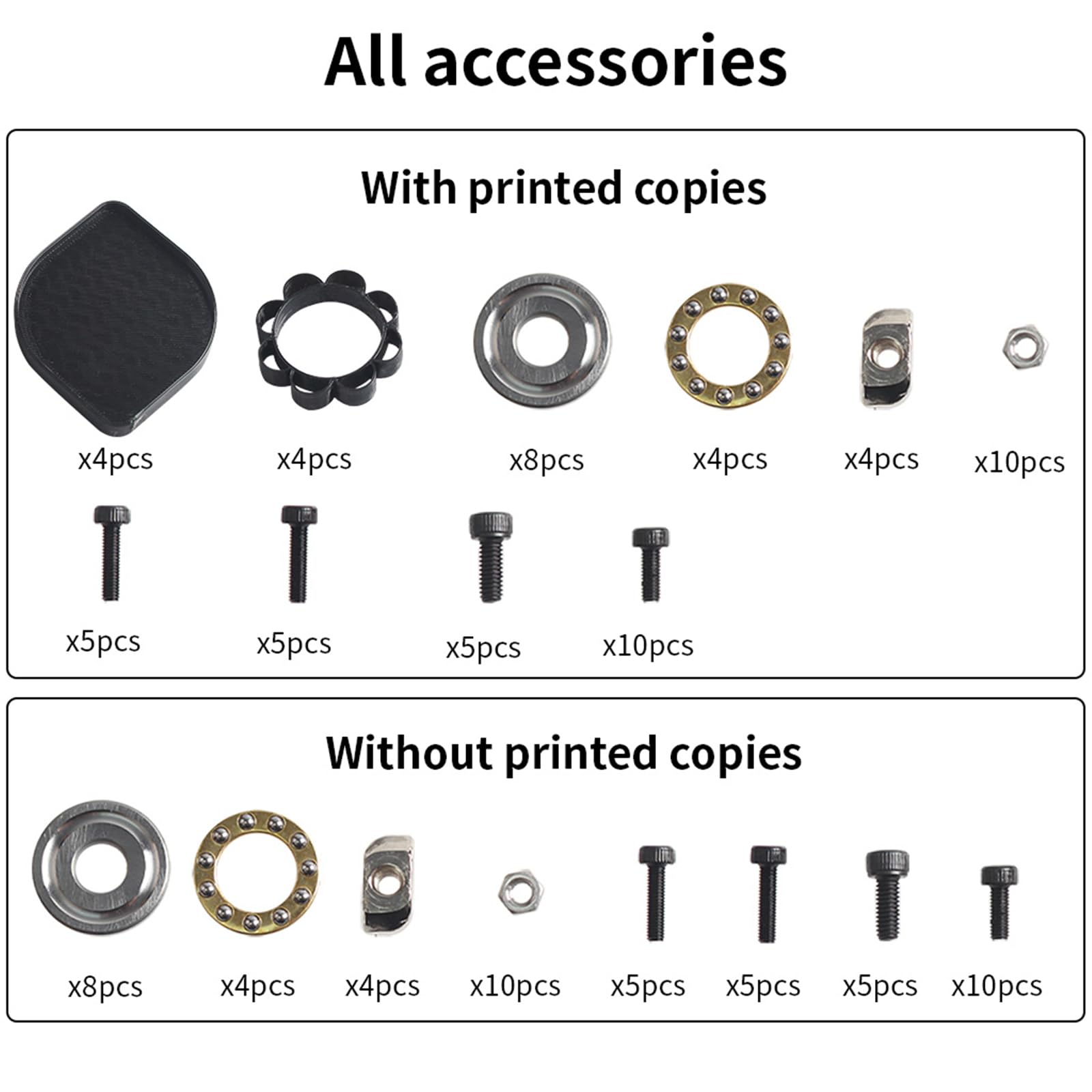 Piedini antivibranti autolivellanti omnidirezionali per stampanti 3D P1S/P1P/X1E, riducono il rumore