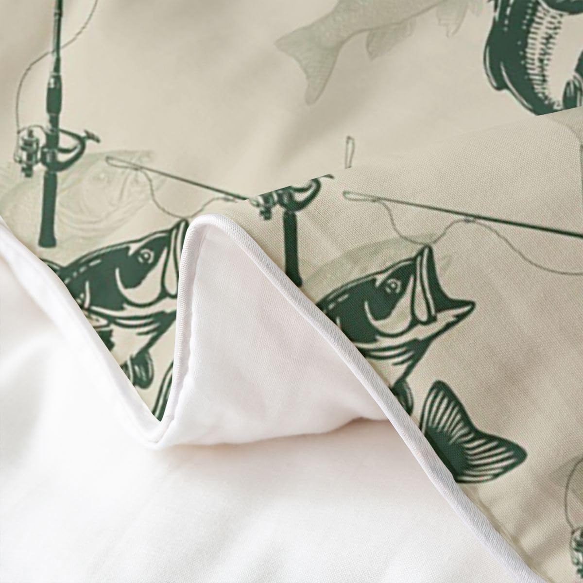 Homewish Wędkarstwo i polowanie podwójna poszewka na kołdrę zestaw basowa szczupak ryba bawełna pościel rustykalny dom poszewka na kołdrę wędka hak zestawy łóżek