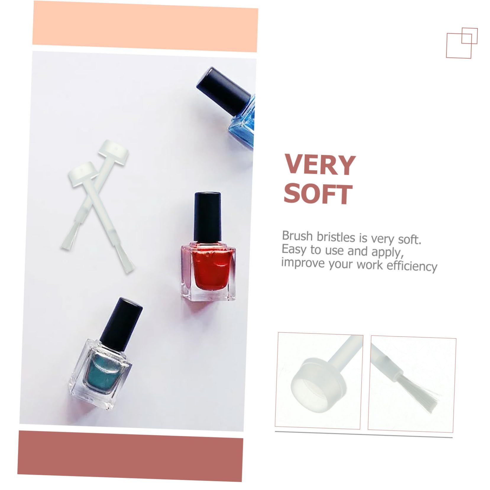 600piezas Pinceles De Esmalte De Uñas Cepillos De Reemplazo Para Pintura De Uñas Herramientas Prácticas Para Nail Art Cepillos Suaves y Eficientes Para Uso Profesional y