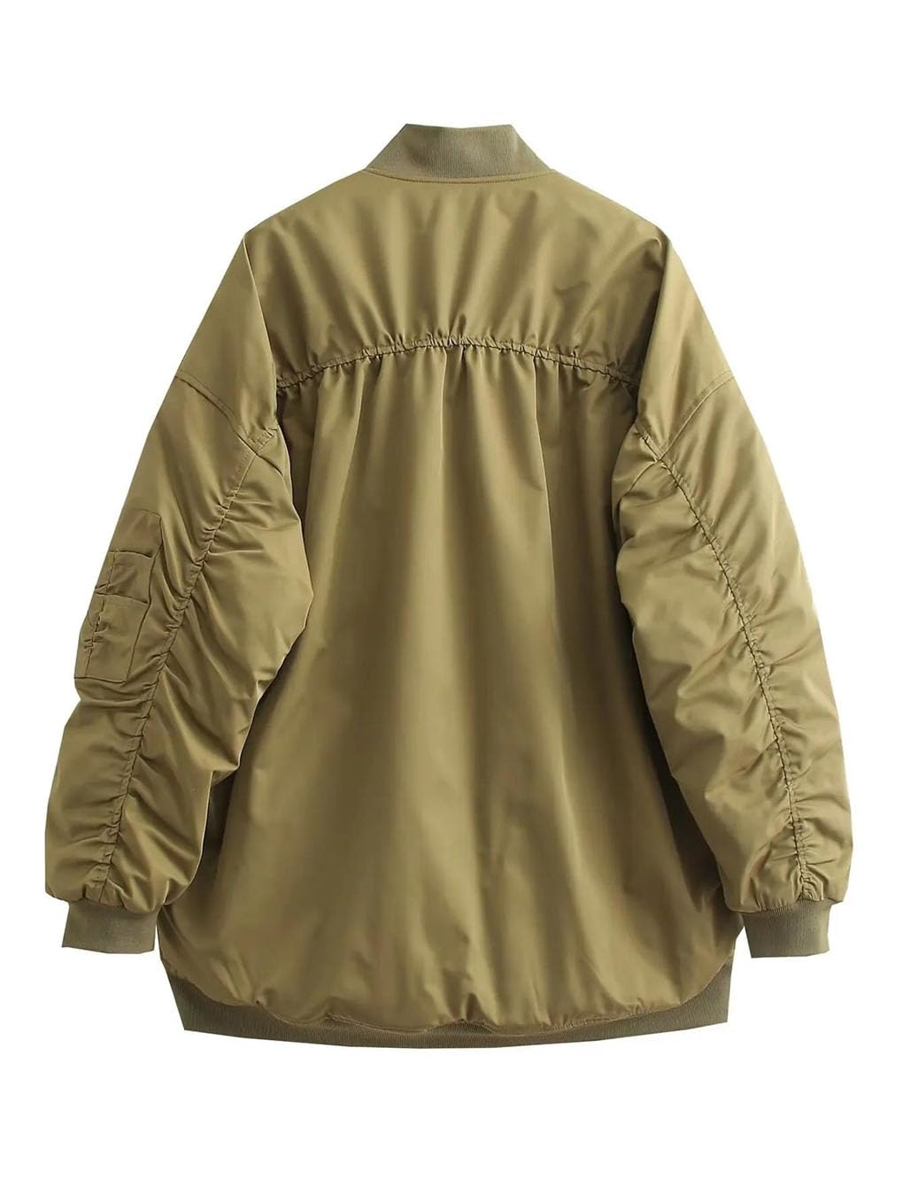 Damska kurtka z okrągłym dekoltem, luźna, oversize, vintage, styl chłopaka