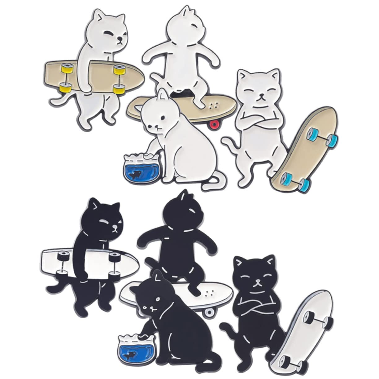 VANZACK Rucksack-stifte Katzen Brosche Tier Emaille Pin Langlebige Brosche Cartoon-emaille-broschen Schmuck Für Frauen Katzennadeln Für Rucksäcke Katze Stifte Legierung