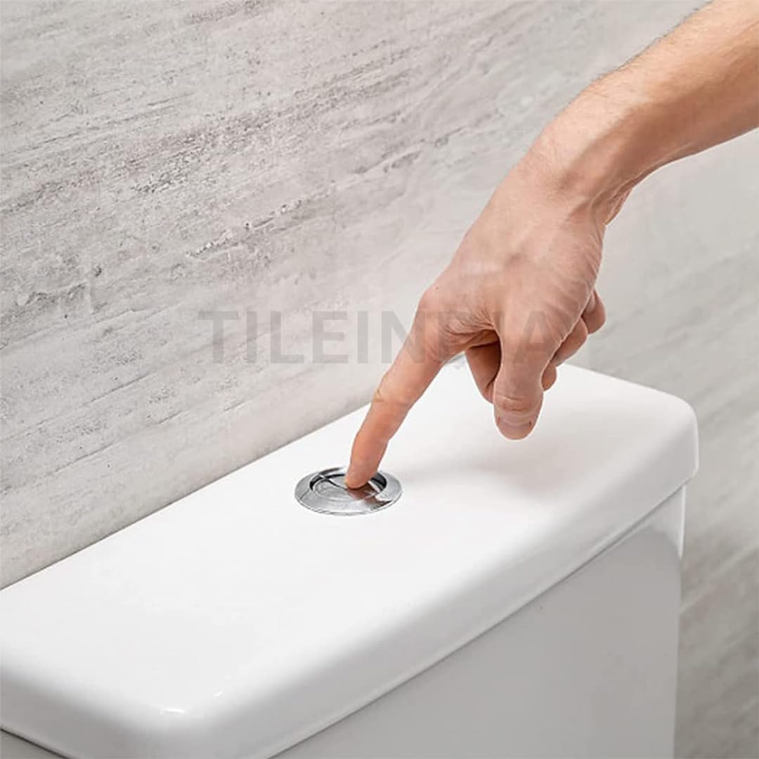 Dual Flush Push Button Toilet Water Tank | Replaceable Round Toilet Flushing Button | Compatible with all brands | universal toilet flush (58 mm / 2.28 inch) button 2pc 2