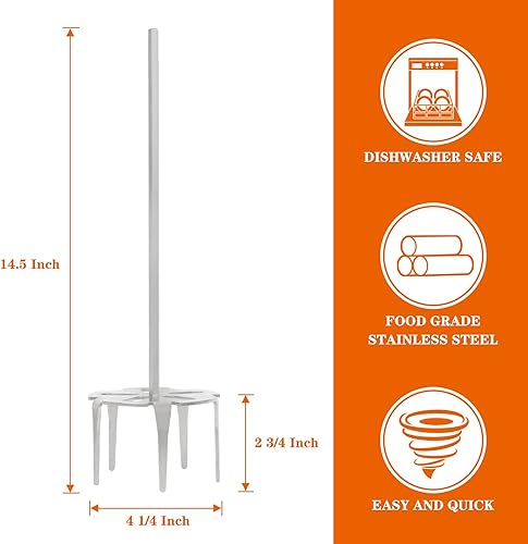 Miniatura 2 de Extractor de cerdo, triturador de carne de acero inoxidable utilizado con taladro manual estándar para carne de res, pollo, triturador de patatas y