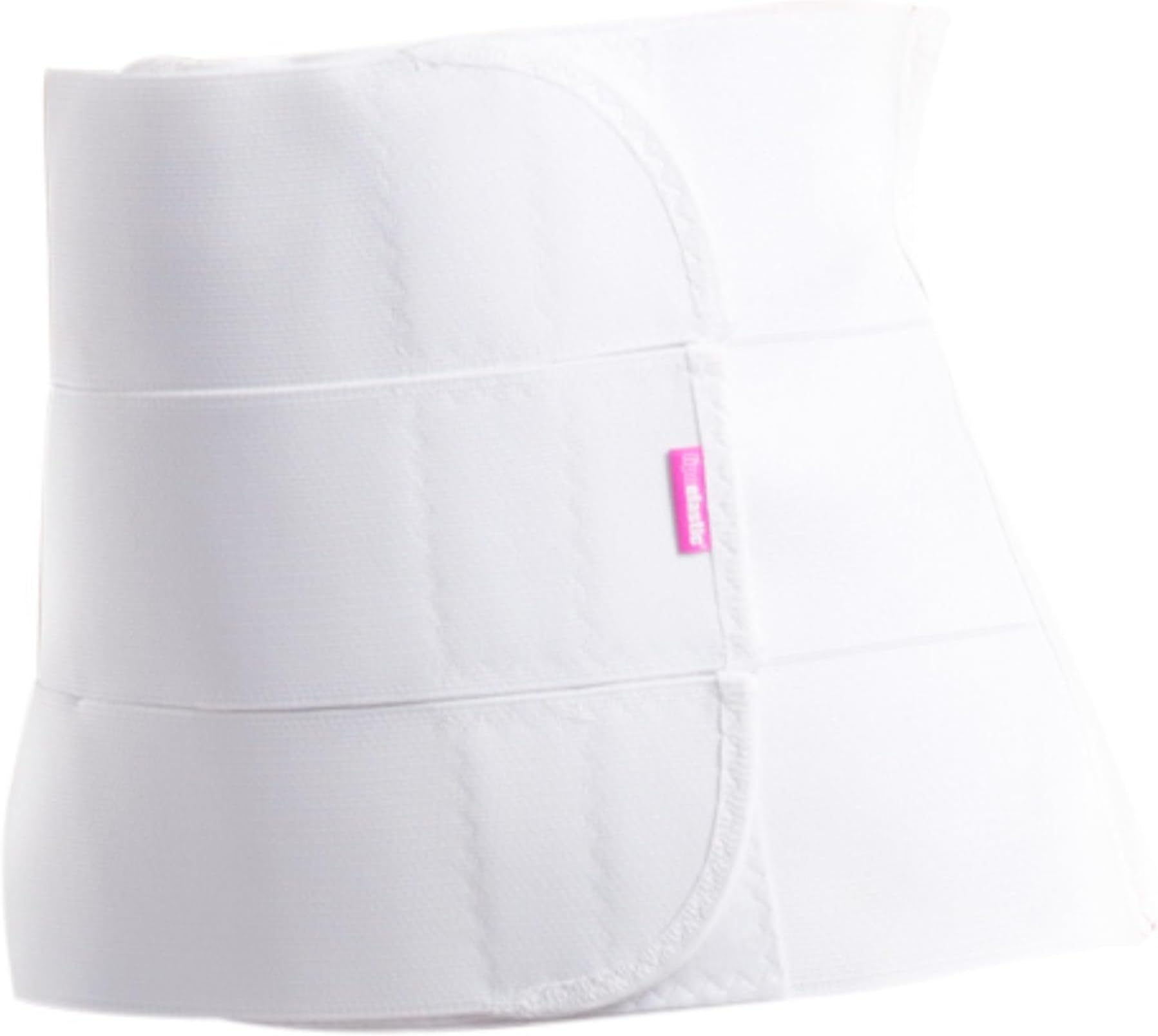 LIPOELASTIC KPlus Abdominal binder Compression Belt - 24 cm 3 panel, Post-Operative Support for Abdominoplasty & Liposuction Recovery (White, L-XL)