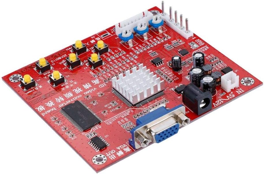Game Converter Board for RGBS/CGA to VGA High Definition Video Adapter with Multi-System Compatibility and Resolution Support