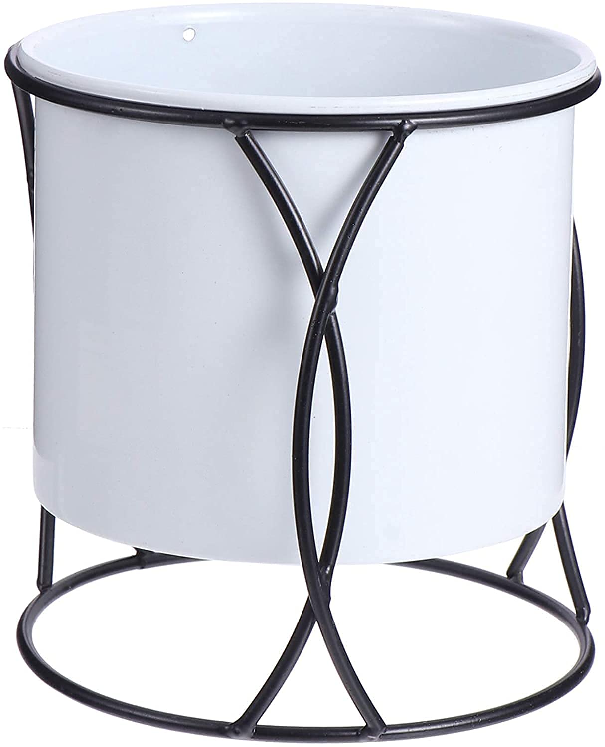 UV Flower Plant Pot with Stand, Gold Metal Plant Pot with Gold Metal