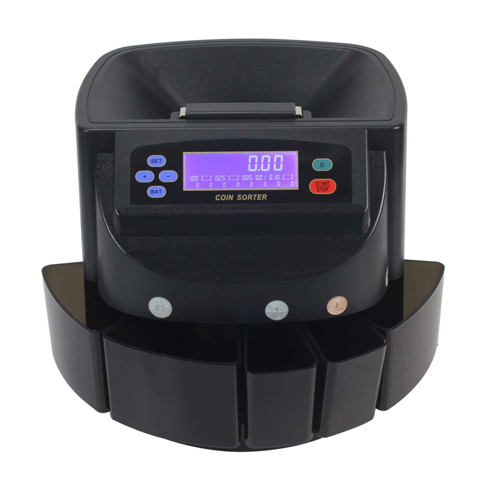 Gqnblvhzupdm Grijs Cash Counter Coin Counter, Sorter, And Wrapper 9005 Customized Mix Value Money Counting Machine Multi-National Type(Grijs)