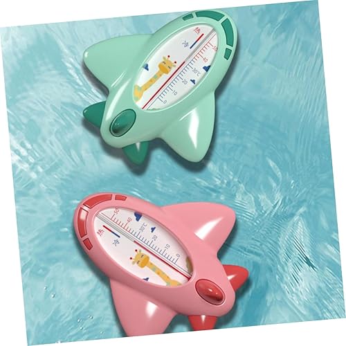 Miniatura 2 de Termómetro de baño Medidor de temperatura flotante de seguridad del agua para bañera piscina Diseño de dibujos animados verde