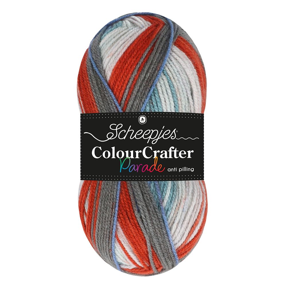 Scheepjes Colour Crafter Parade 1x100g - 604 Wadden Islands, Blue, Grey, Red Yarn