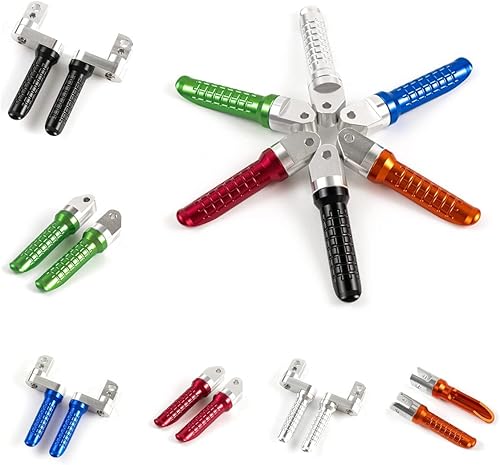 Estriberas delanteras de motocicleta compatibles con Yamaha YZF-R1 2000-2021, YZF600-R6 R6S 06-09 YZF-R6 2003-2021 (negro)