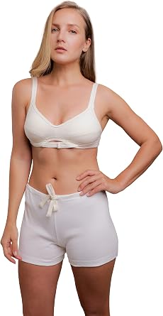 Cottonique Hypoallergenic Drawstring Boxer Shorts for Women with Skin Allergies and Sensitive Skin 2/pack | Colored
