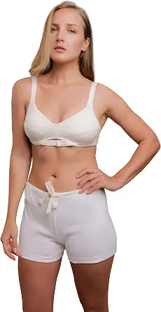 Cottonique Hypoallergenic Drawstring Boxer Shorts for Women, 2-Pack