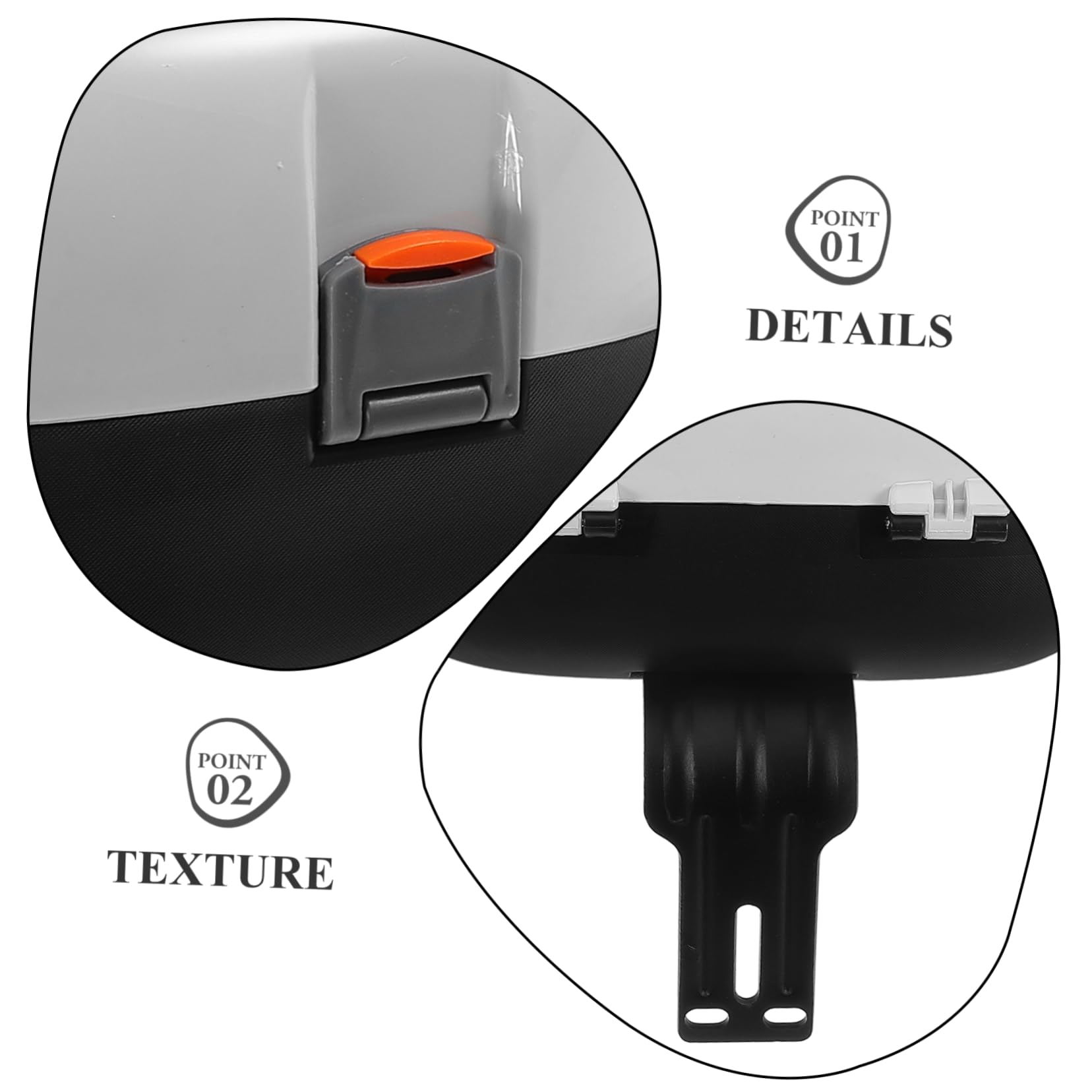 TOPBATHY Coffre Arrière De Blanc Coffre Étanche pour Scooter Électrique Top Case avec Capacité De Rangement