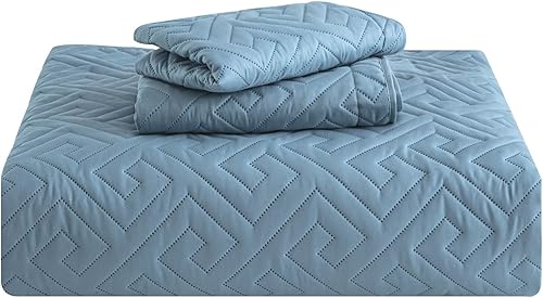 Miniatura 6 de Colchas extragrandes tamaño King de 128 x 120 pulgadas para cama extra grande y alta, tamaño California King o King, juego de edredón acolchado