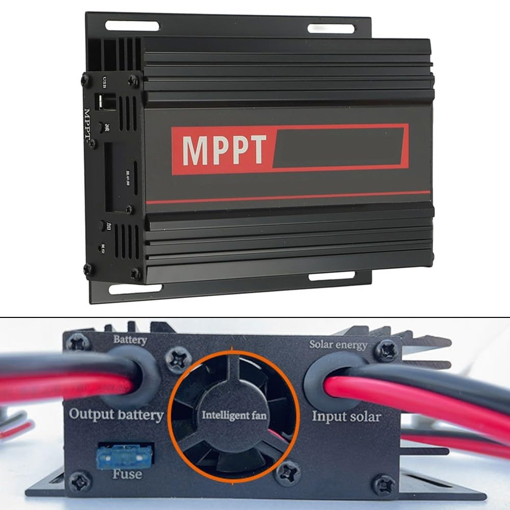 800W 22A Solar Boost Controller Ladegerät Solar Laderegler für Wohnmobile, Autos, Boote, Yachten, Platz für 24V, 36V, 48V, 60V und 72V Batterie