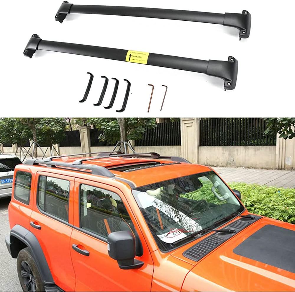2PCS Aluminum Crossbar Cross Bars Fits for GWM All New Tank 300 2023 Roof Rack Rail Luggage Carrier