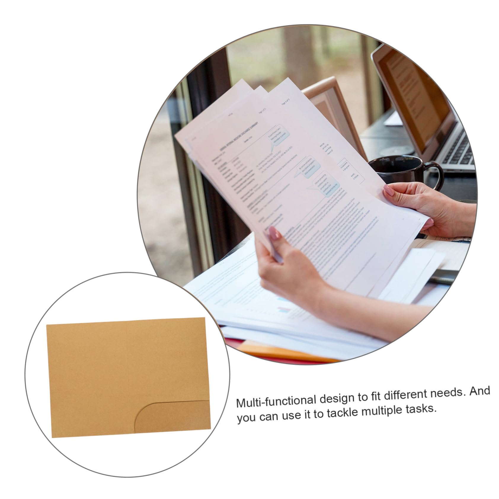 MAGICLULU Klemmbretter A4 20 Stück Dokumentenmappe aus Kraftpapier Papierordner fürs Büro Robust und Verschleißfest für Klassenunterlagen und Angebote