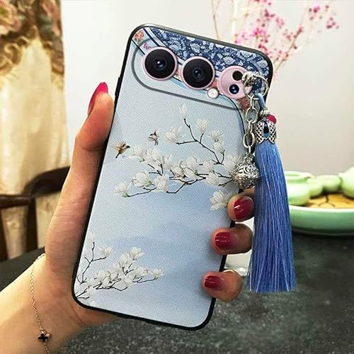 Phone Case Compatible with Honor 500 Pro China, TPU Bell Shockproof Anti-dust Waterproof Back Cover Durable Silicone Tassel Prot