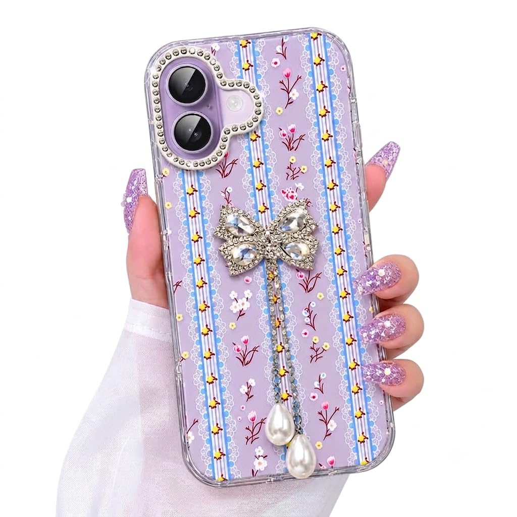 VONZEE Cute Pink Butterfly Transparent Back Cover for iPhone 17| Clear Shockproof TPU Protective Case | Slim Anti-Yellowing Crystal Clear Phone Cover for Girls and Women — Amazon image 27