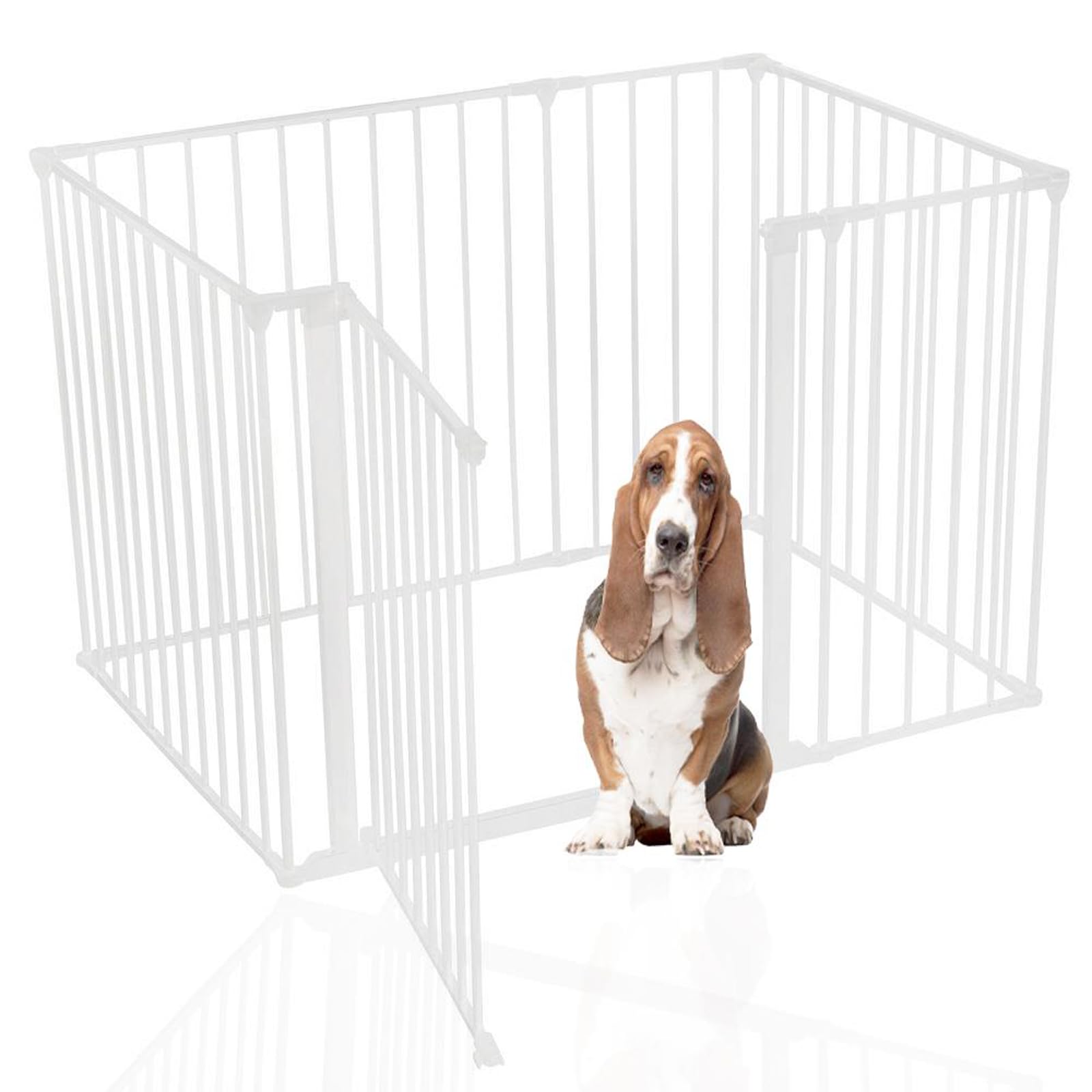 Bettacare Pet Pen, 72cm x 105cm, White, 70cm High, Dog Pen for Pets, Dogs and Puppies, Dog Playpen suitable for Indoor and Outdoor use, Easy Installation