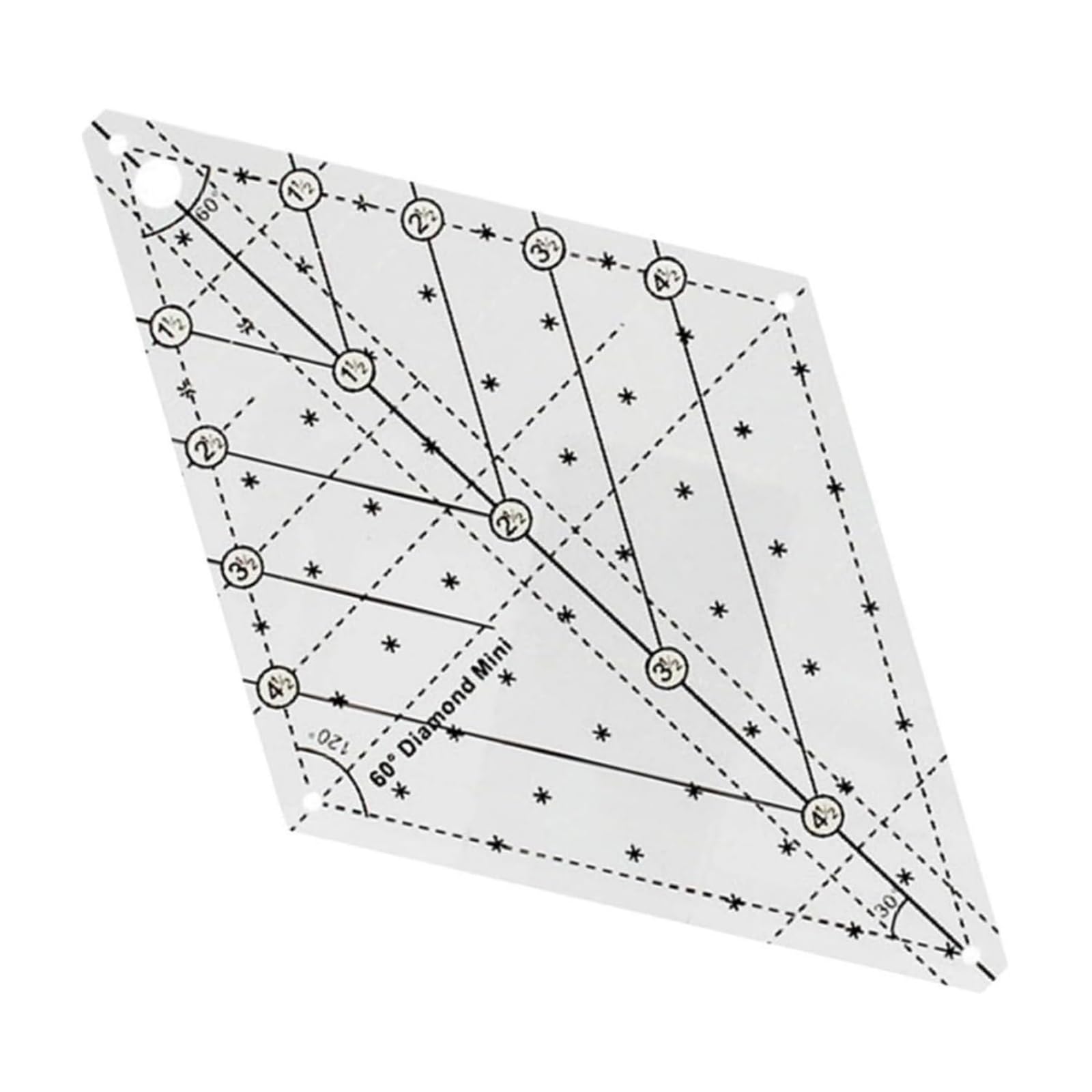 Ljhnba Multicolor Patchwork Ruler Quilting Sewing 60 Degree Template For Craft And Templates