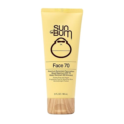 Sun Bum Original SPF 70 Sunscreen Face Lotion - Broad Spectrum Moisturizing Facial Sunscreen with Vitamin E - Fragrance Free - Travel Size - 3 oz - 3 Fl Oz (Pack of 1) - SPF 70