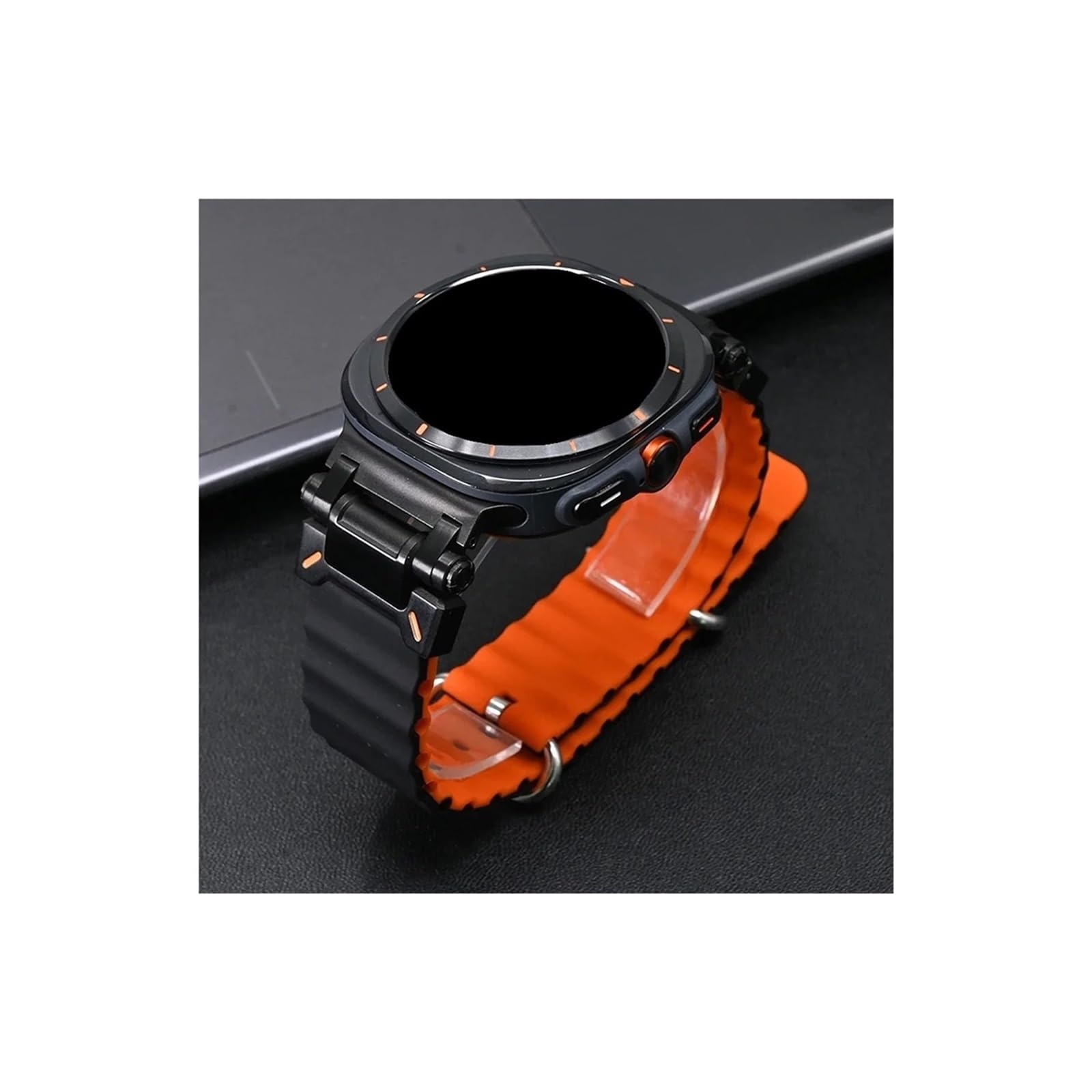 Correa de silicona Ocean Loop compatible con Samsung Galaxy Watch Ultra 47mm, correa de reloj deportivo, pulsera suave y transpirable
