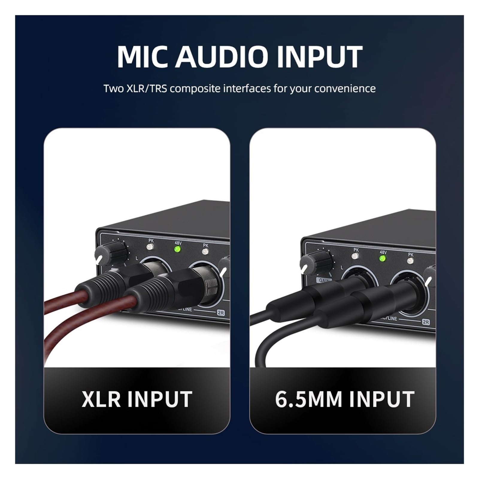 Scheda Audio Interfaccia Audio Scheda Audio Convertitore AD 24 Bit/192 KHz Registrazione Dal Vivo For Chitarra Elettrica