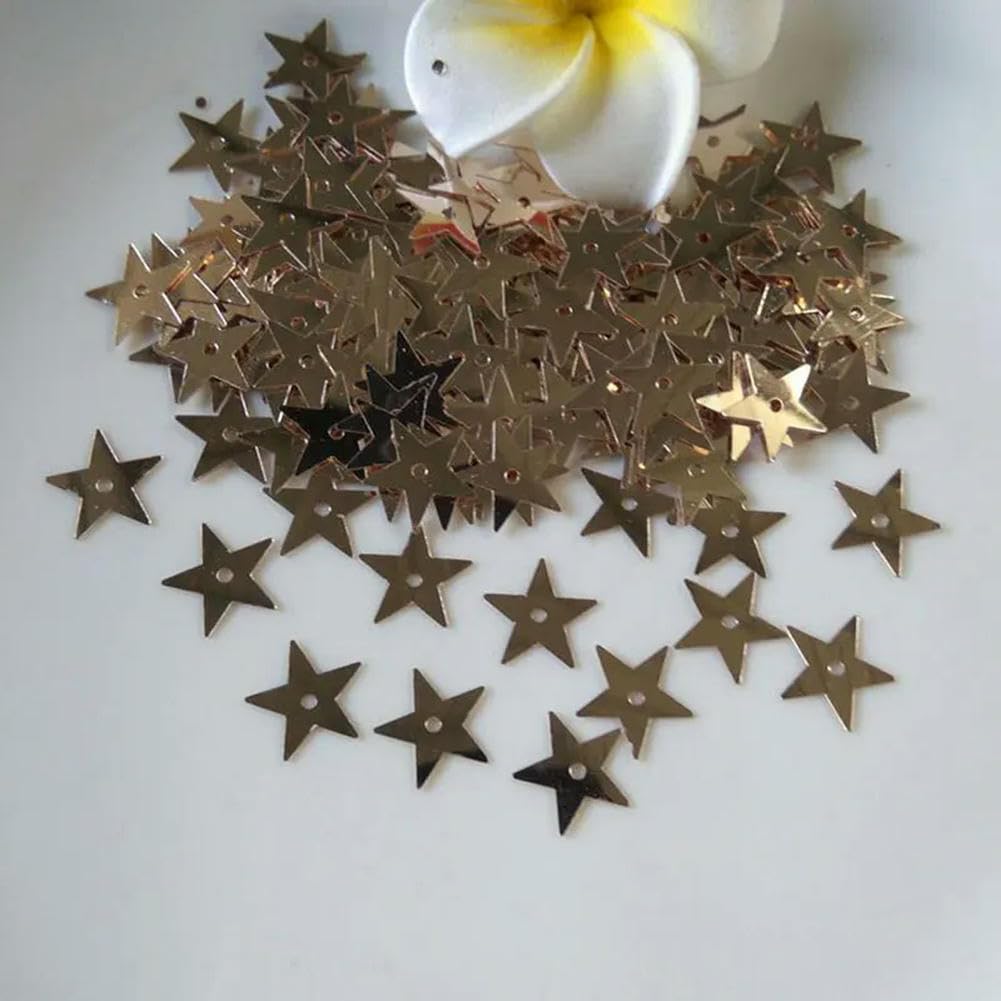 VICIYOO 3mm 5mm 7mm 10mm 13mm 15mm 20mm Sequins Medium Hole Star Bulk Sequins Crafts Sequins Sewing Clothing Sequins 10g — image 1