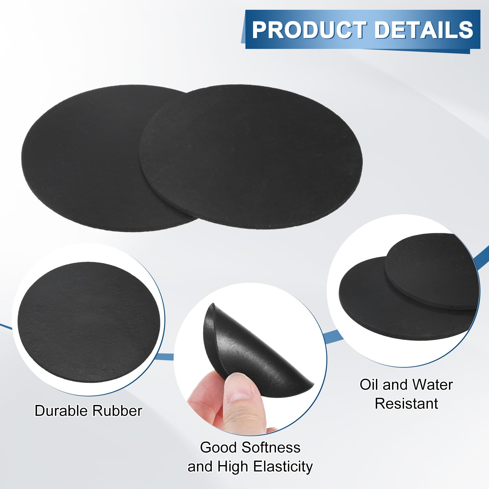 M METERXITY 20-Pack Rubber Solid Discs Washers - Image 2