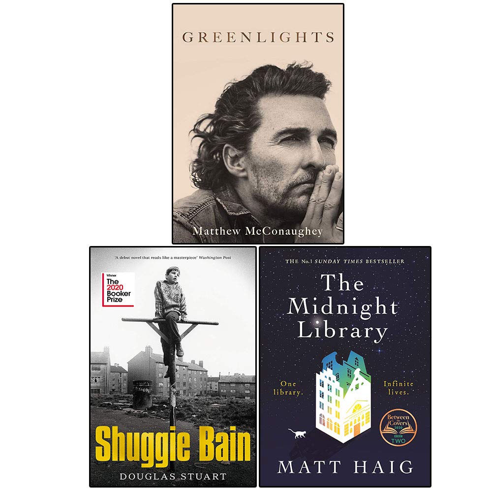 Greenlights, Shuggie Bain and The Midnight Library 3 Books Collection Set