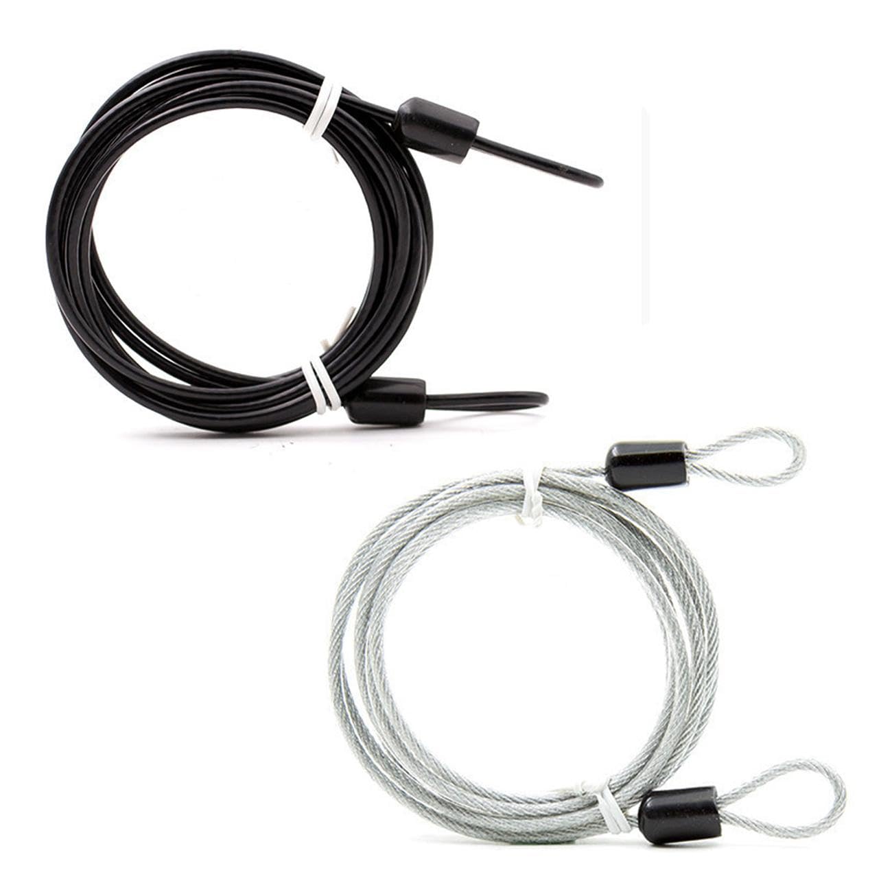 2Pcs Bike Lock Cable 1.5M Lightweight Wire Cable Lock with Double Loop Security Flexible Cable Luggage Lock, Steel Lock Chain Portable Lock Padlock for Padlocks Scooter Bicycle Suitcase