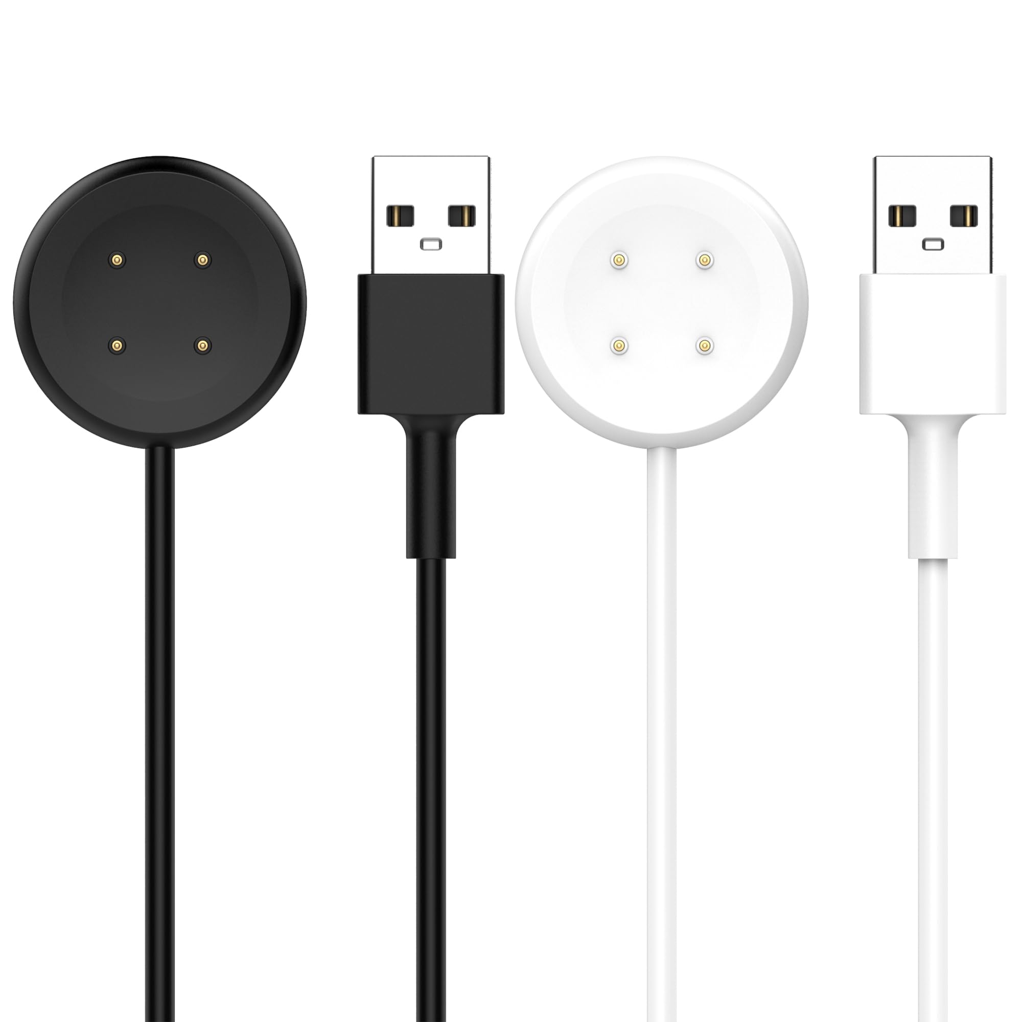 Compatible for Fitbit Ace LTE Charger Replacement USB Charging Cable Dock Stand for Google Fitbit Ace LTE Smartwatch, 2Pack 3.3Ft Durable Portable Charger Dock Cord, Black&White