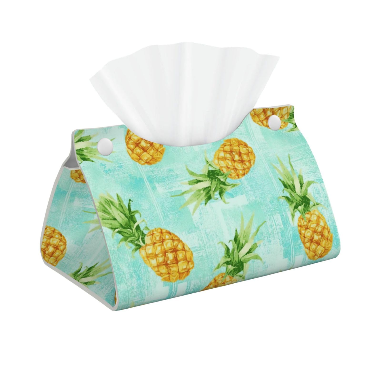 Green Pineapple. Print Long Tissue Box Cover Tissue Dispenser Box For Living Room, Office, Car, Bathroom